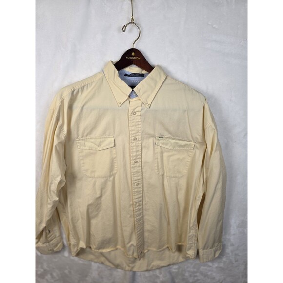 Tommy Hilfiger Other - Vintage Tommy Hilfiger Men's XL Yellow Corduroy Long Sleeve Shirt
